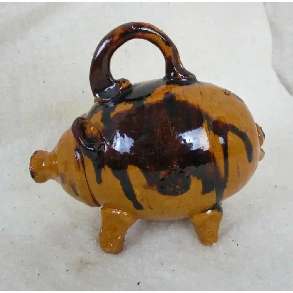 Pig piggy bank Coin‎ Bank, Child's bank Pig Clay Piggy Bank, Hand made clay pig